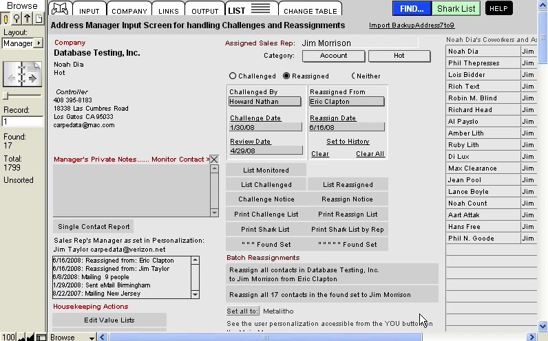 Sales Management; Accounts